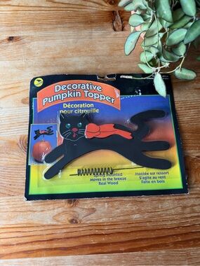Vintage Cat Pumpkin Topper